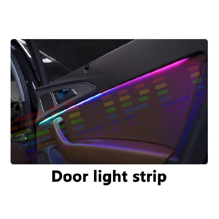 6 In1 for BMW X5 E53 E70 Car LED Ambient Lamps Colorful Atmosphere Lights Auto Interior Neon Strip 64 RGB Lighting 12V 64 colors Neon Lights 4