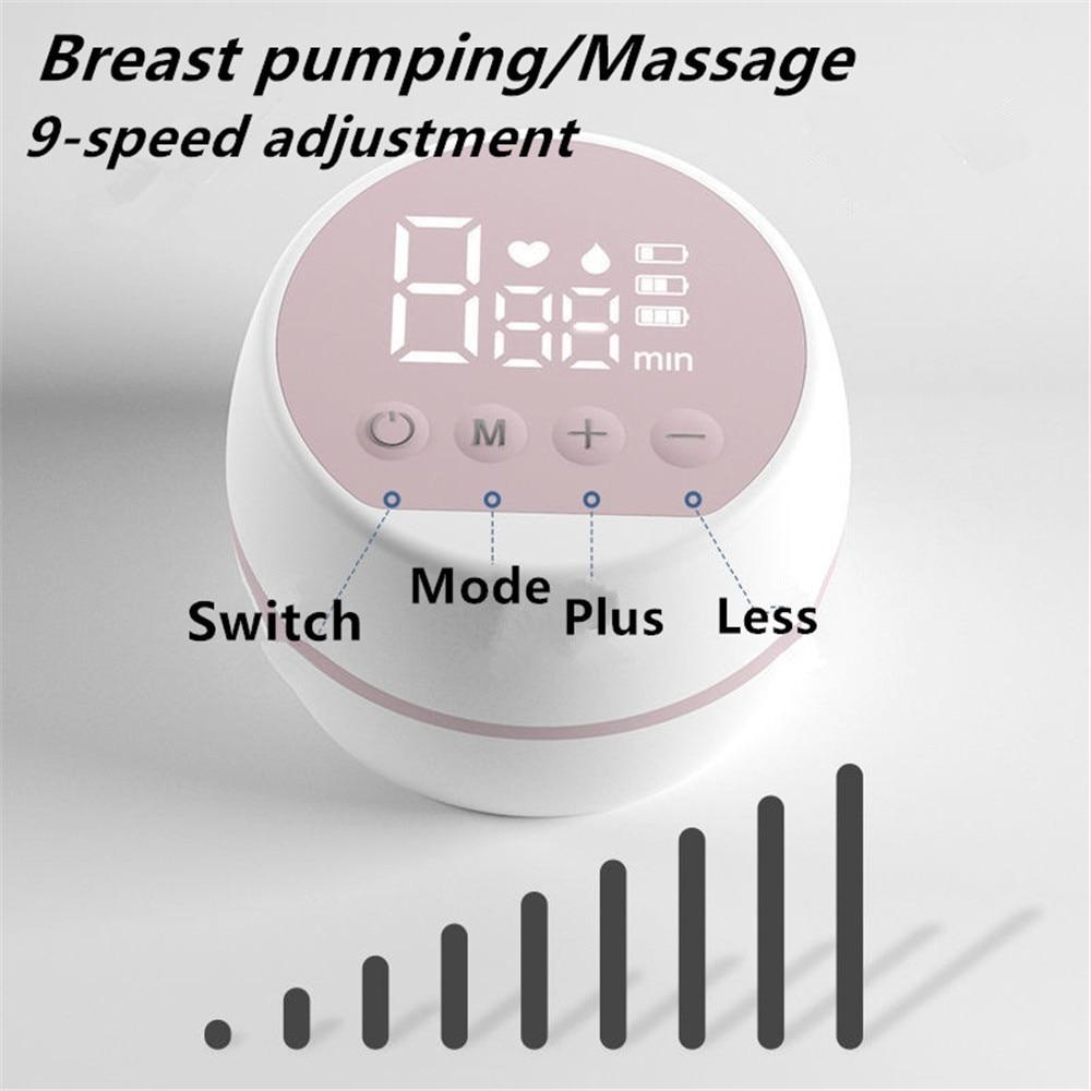 Electric Breast Pump Breast Massager Mute Milk Feeding Collector Portable Baby Breastfeeding Bottle Lactation Soft Painless