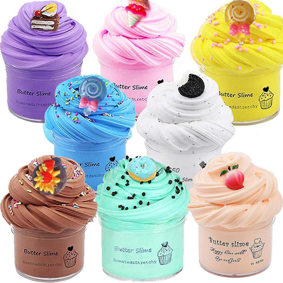 (A06) Butter Slime Soft Stretchy Stress Relief Non-sticky Cloud Clay Diy Pluffy Slime Making Set Scented Toy Anti-stress Toy