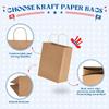 Kraft Bag Paper Gift Bags Reusable Grocery Shopping Bags for Packaing Craft Gifts Wedding Business Retail Party Bags