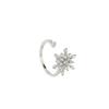 Women's Rotatable Zircon Snowflake Ring: Niche, Fashionable, High-End, No-Fade Design, Personalized Index Finger Accessory