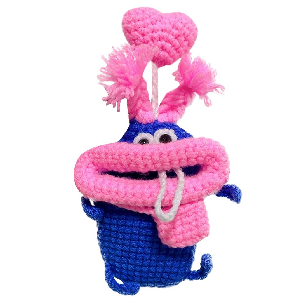 Вязаный крючком чехол/держатель для ключей ручной работы, новинка, вязанный крючком чехол для ключа от машины с носиком в виде колбасы, милый чехол для ключа из пряжи для ручного вязания крючком