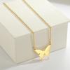 Cute Butterfly Necklace for Women Charms Choker Party Stainless Steel Jewelry Gift