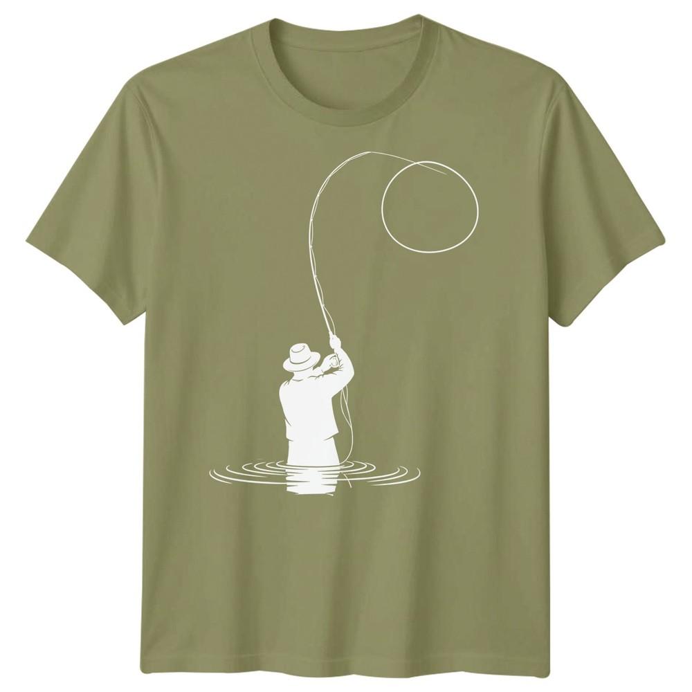 Fishing Fly Fishing Unisexs TShirt Angler Outdoor Hobby Tee