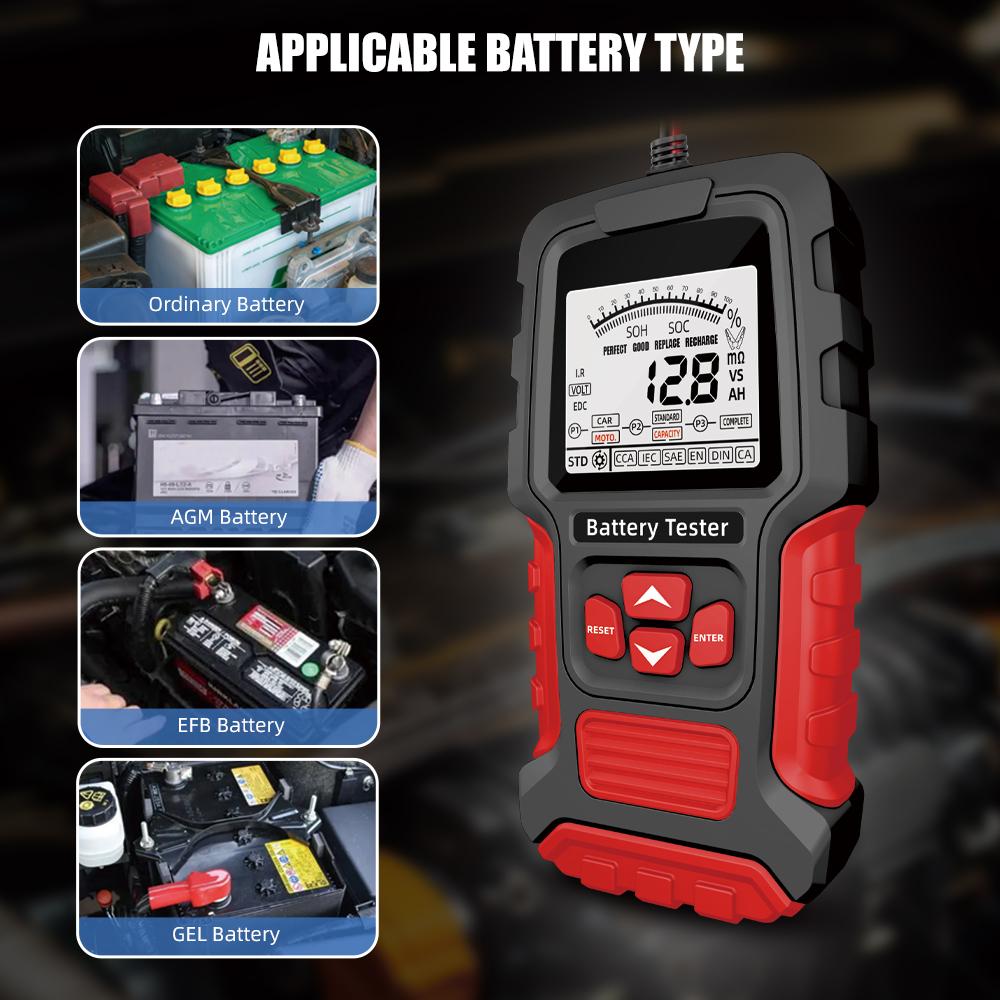 Интеллектуальный детектор аккумулятора E-FAST с цифровым дисплеем, тестер внутреннего сопротивления автомобильного аккумулятора 12 В/24 В