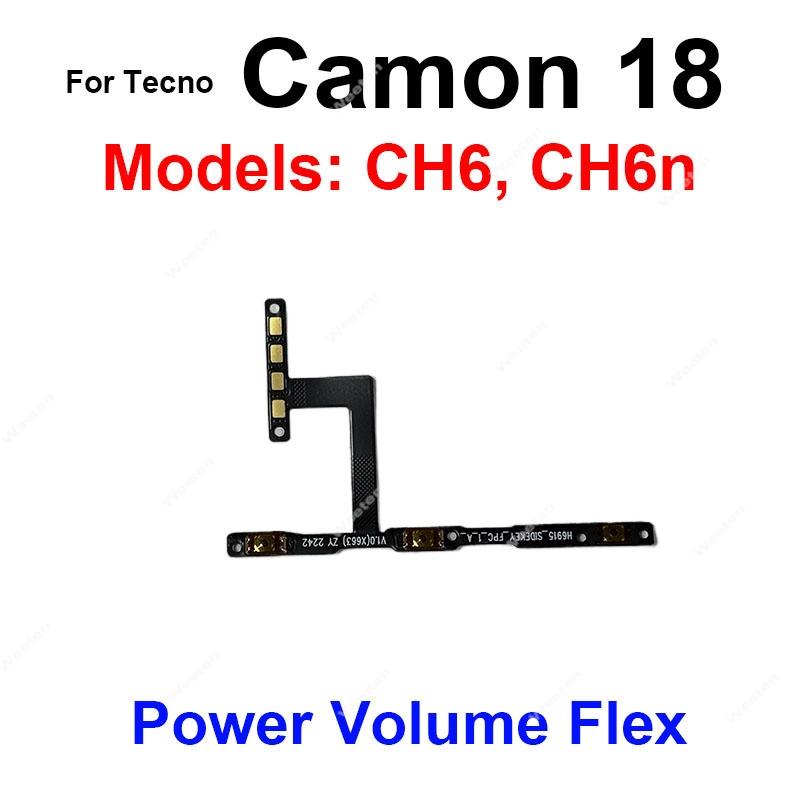 Шлейф громкости аудио для Tecno Camon 17 17P 18 18P 19 20 30 Pro Premier Neo Шлейф громкости Шлейф Ремонт