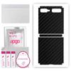 apgo Protective Skin Sticker for the Back Compatible with Samsung Galaxy Z Flip 5G (first Model 5G), Wrap Film, Foil, Vinyl - Pattern Carbon Black