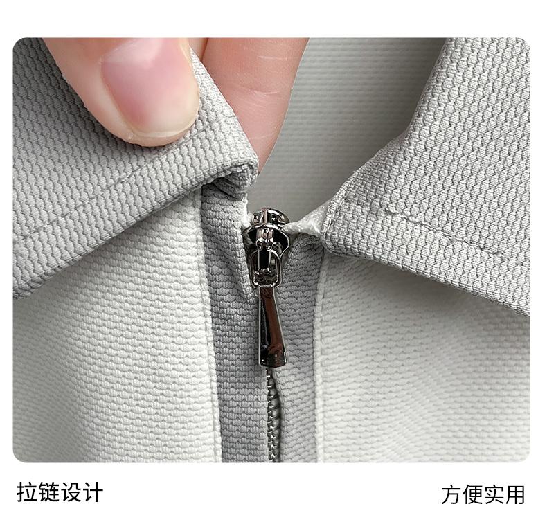 Summer men's cool and breathable business casual polo shirt with high elasticity and quick drying