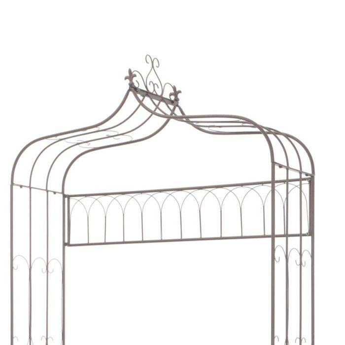 VidaXL Banc de jardin 122 cm Fer Marron antique