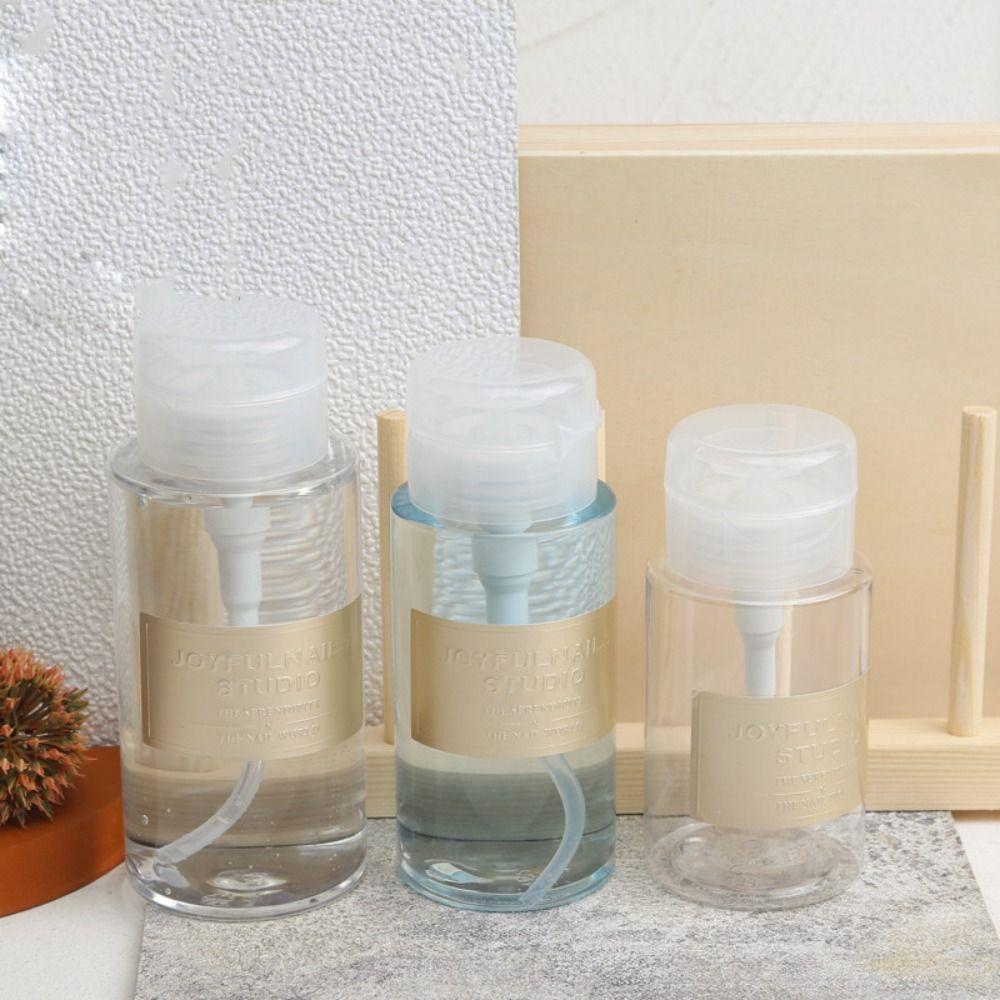 Пустая бутылка с нажимным насосом Пластиковый контейнер для снятия лака с ногтей Бутылка для снятия макияжа Дорожная бутылка