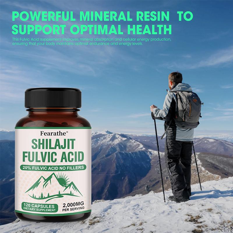 Shilajit Fulvic Acid 20% Capsules (filler-free) – Supports memory and brain function 120 capsules