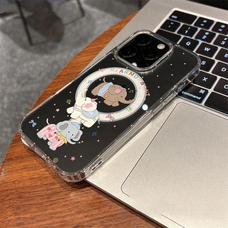 Игра «Складывание слоников» Акриловый мультяшный чехол для iPhone 11/13 Pro/14/15/16/17 Pro Max