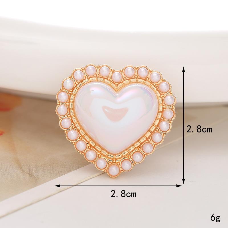 Zinc Alloy Pearl Flower Clog Accessories - DIY Shoe Buckle Decoration