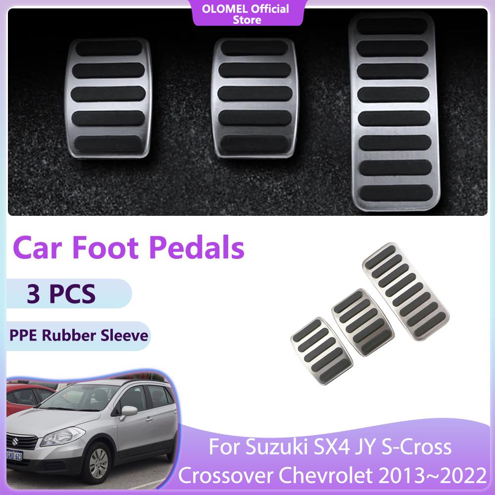 Для Suzuki SX4 JY S-Cross Crossover Chevrolet 2013~2024 Аксессуары Нержавеющая сталь Накладка Топливный тормоз Без сверления Крышки из сплава Часть