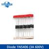 50/100 шт. выпрямительный диод 1N5406 1N5408 DO-27 3A 600 В 1000 В электронный компонент