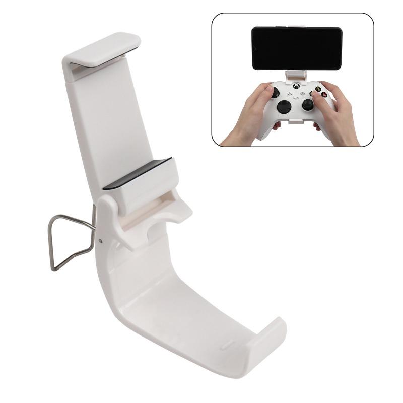 Xbox Series Controller Holder for XSX Mobile Phone Black White Phone Clip Stand for Xbox Series S/X Adjustable Gamepad Bracket