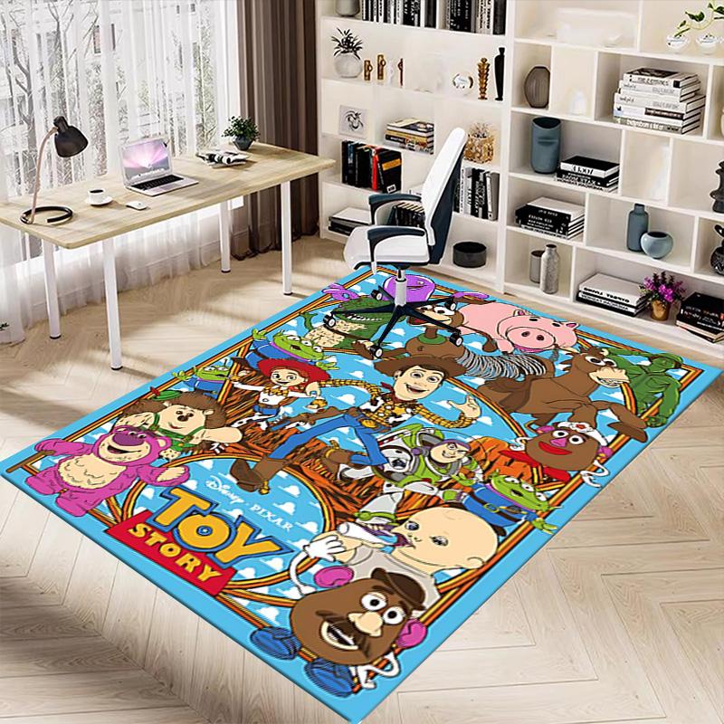 Toy Story Characters Adventure Carpet For Playroom Bedroom Living Room Sofa Home Decorkids Game Area Rug Nonslip Floor Mat