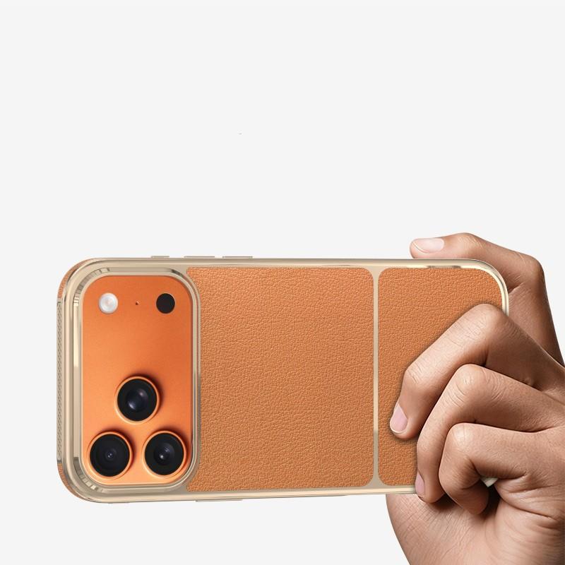 For iPhone 17 Pro Max 13 14 15 16 Pro Case Luxury For Magsafe Magnetic Leather Heat Dissipation High-end Plating Dustproof Cover