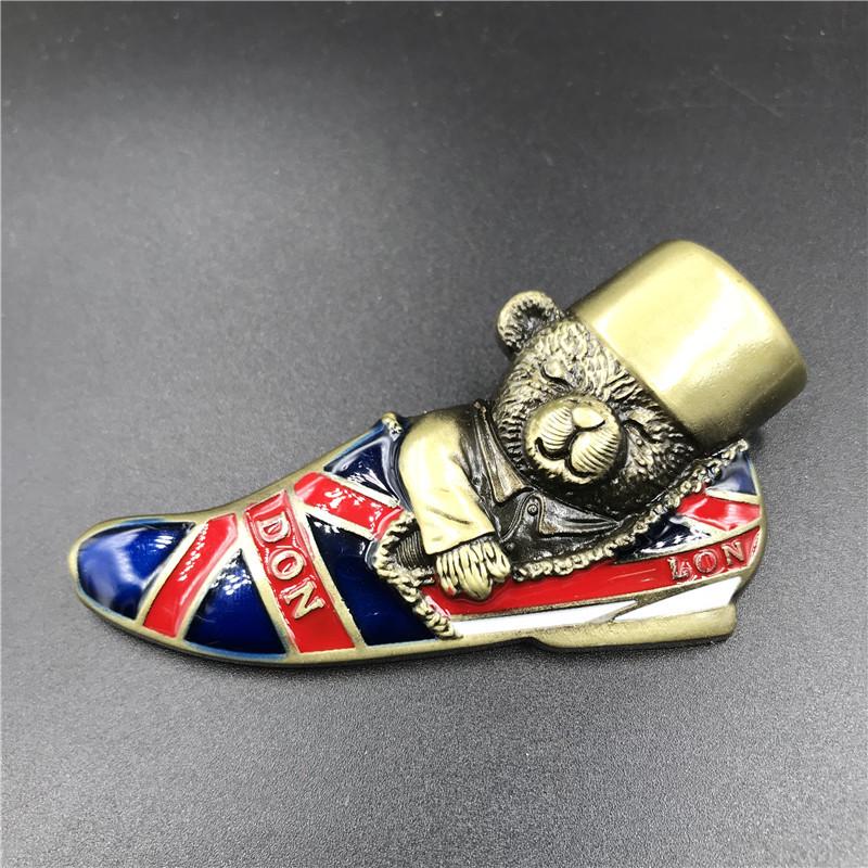 Metal Refrigerator Stickers Three-dimensional Magnetic Memorial High-end Alloy Fridge Magnet