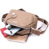 Everyday Bag with Two Compartments Made of Genuine Leather Vintage 22594 Beige