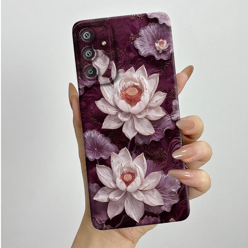 Phone Case for Samsung Galaxy M15 5G F15 5G Fashion Painted Half-wrapped Case Soft Silicon Cases E156 M156 Protection Back Cover