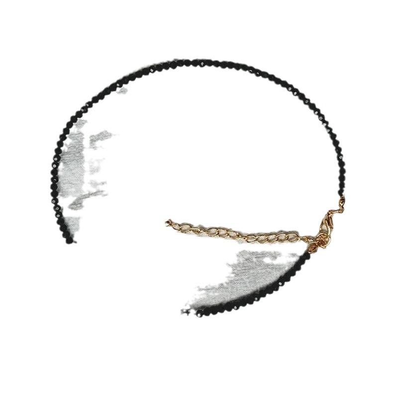 Новое черное ожерелье из бисера и кристаллов 2022 года: Женская богемная ключичная цепочка в модном европейском и американском стиле.