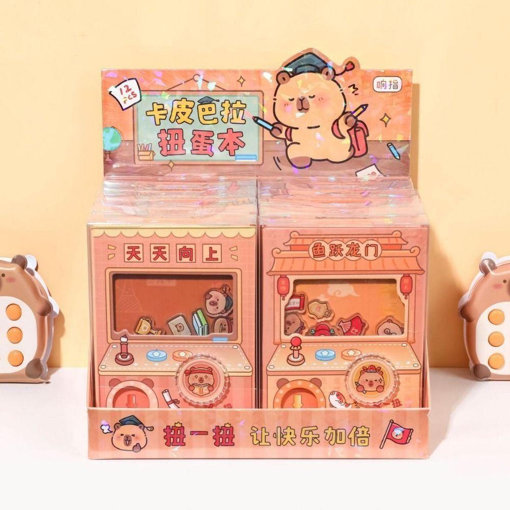 Gashapon Mahines Small Notepad Shaking Square Writing Pad Portable Capybara Notebook  Student