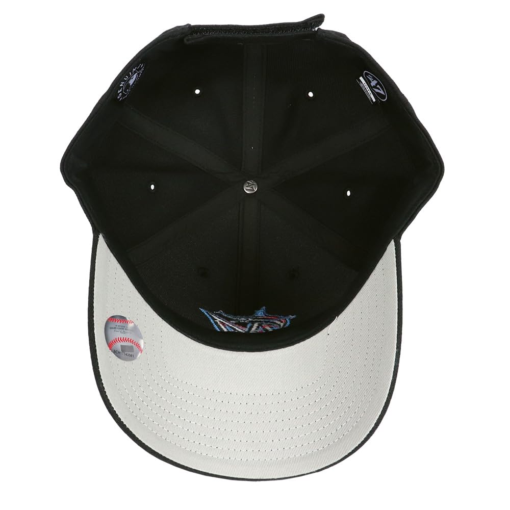 47 Cap Major League Baseball MVP Hat Brand MLB Street Unisex Miami Marlins Black Free Size [47 Brand] Мужская Женская B-MVP28WBVRP-BKC