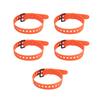 5 шт. Многоразовая кабельная стяжка Резиновый ремешок для кабеля Застежка Органайзер для проводов Железная пряжка Оранжевый