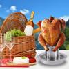 Beer Can Chicken Roaster Rack with Flavouring Container Stainless Steel Poultry Roaster for Grill And Oven Aroma Infusion Stand for Beer And Spices