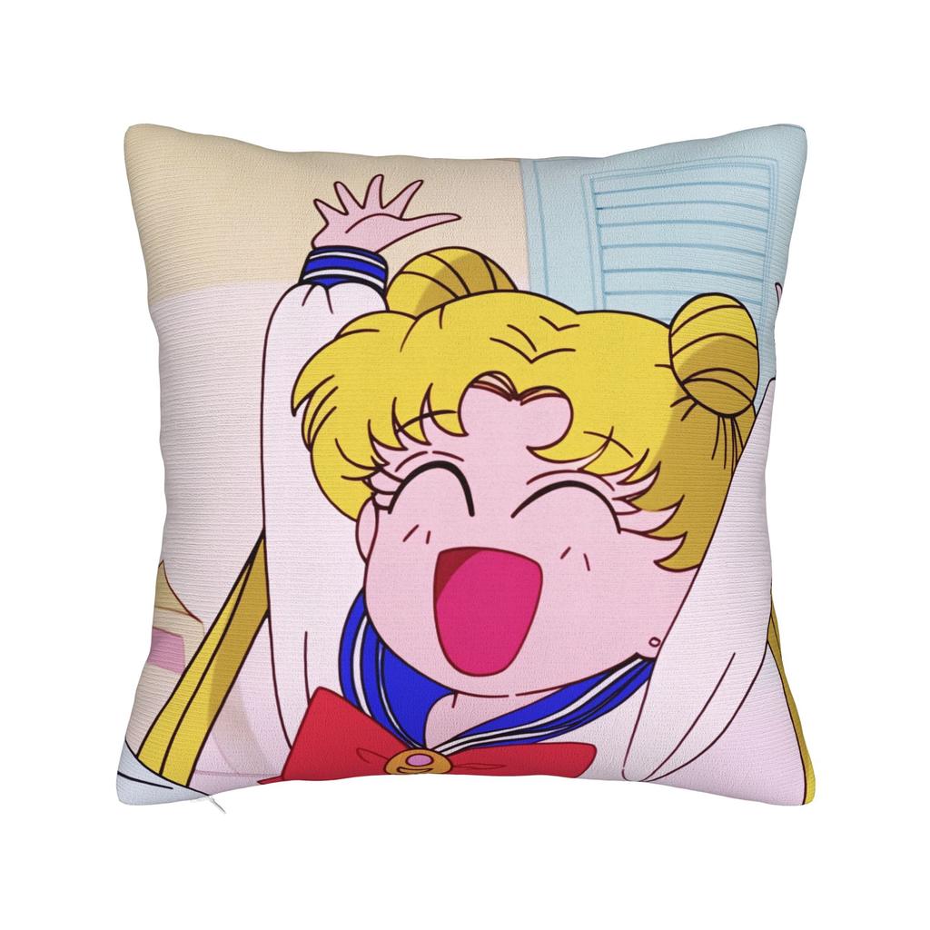 Sailor Moon Kawaii Meme Pillow Case Funny Pillow Cover Comfy Pillowcases For Living Room Sofa