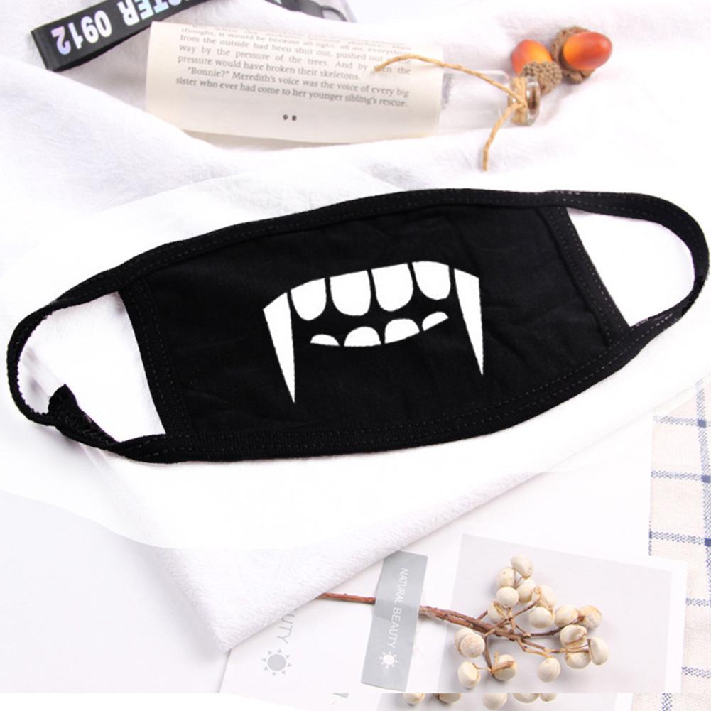 Женщины Мужчины Хлопок Маски Для Лица Шаблон Твердые Черные Маски Мода Симпатичные Половина Лица