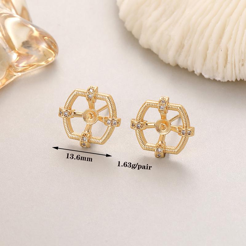 Нишевый дизайн Жемчужные и циркониевые серьги-пусеты в виде бабочки и клевера с иглой из серебра S925