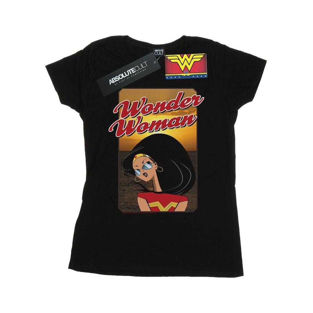 DC Comics Womens/Ladies Wonder Woman Sunset Cotton T-Shirt