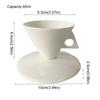 Minimalist Porcelain Espresso Cup Set Conical Demitasse Cup INS Coffee Mug  Cafe
