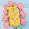8pcs Cartoon Animal Biscuit Silicone Molds Farm Animal Cookie Cutters Stamp Fondant Moulds for Kitchen Bakeware Cookie Tools