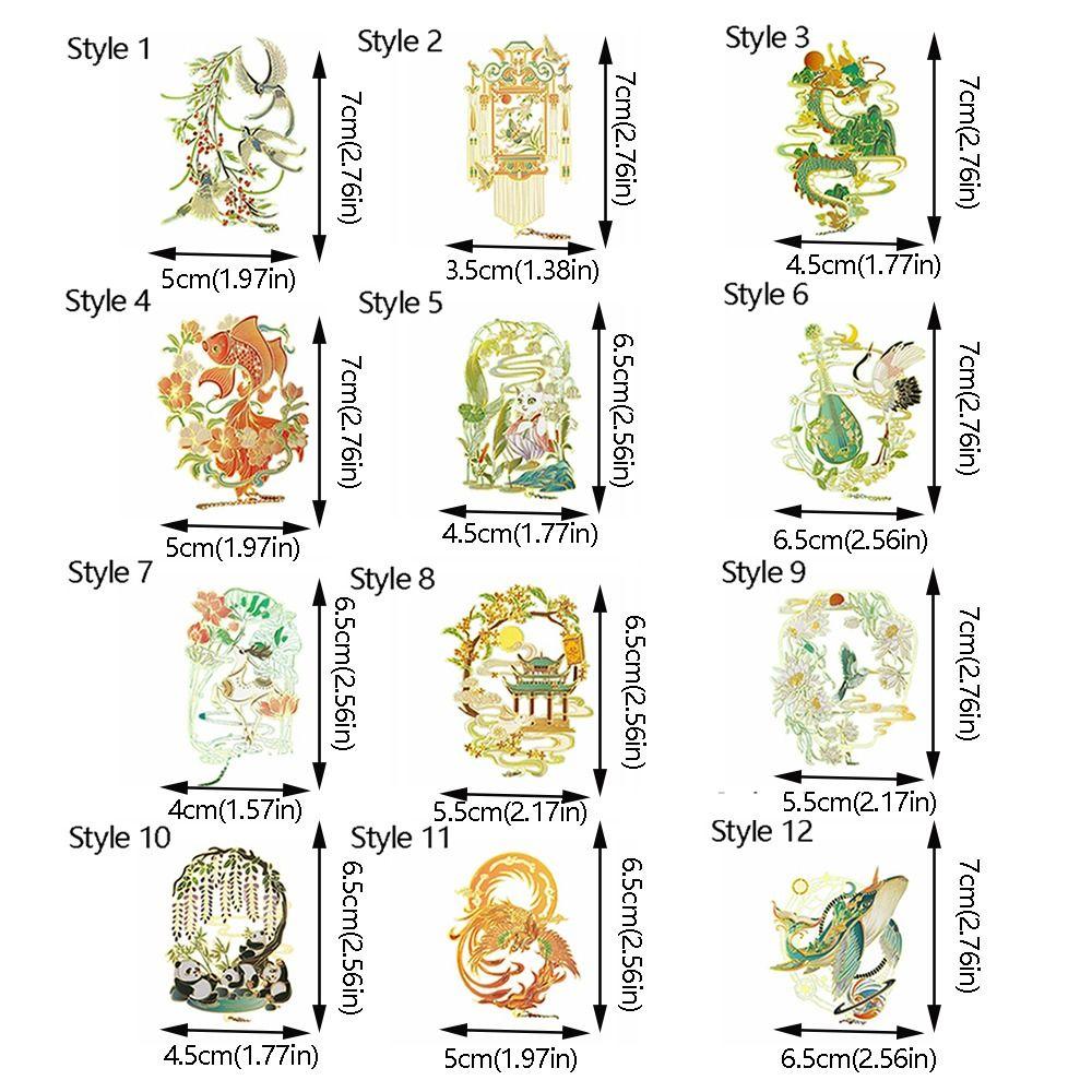 Кисточка-подвеска Закладка с китайскими зверями Креативная металлическая закладка Аксессуары для книг