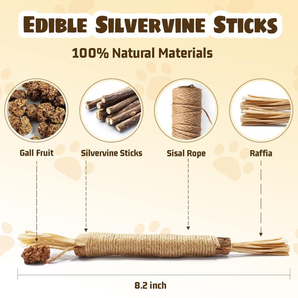 Sisal Rope Wooden Polygonum Cat Teasing Cat Stick Self-height Boredom Resistant Teeth Grinding Cat Toys Supplies