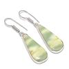 Серьги из натурального швейцарского зеленого опала из стерлингового серебра 925 пробы 1,73 дюйма J9Q76