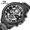 Новые кварцевые водонепроницаемые мужские часы с нефункциональным циферблатом