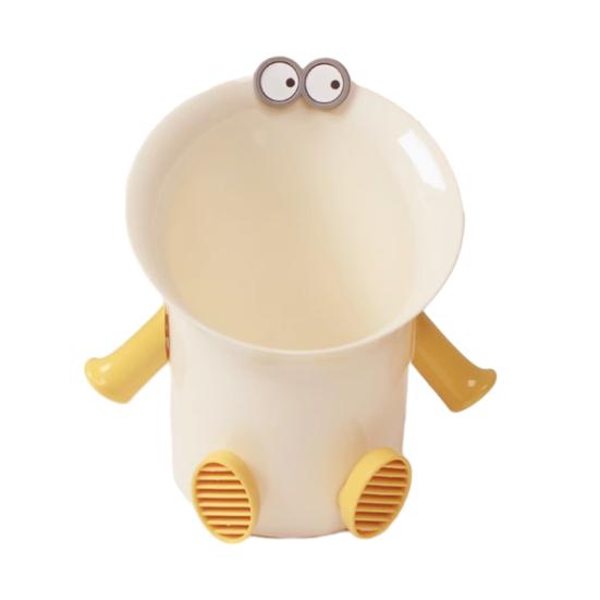 Настольное мусорное ведро Милое мусорное ведро с мини-щеткой для уборки Забавные колбасные губы Маленький мусорный бак для офисного стола туалетного столика