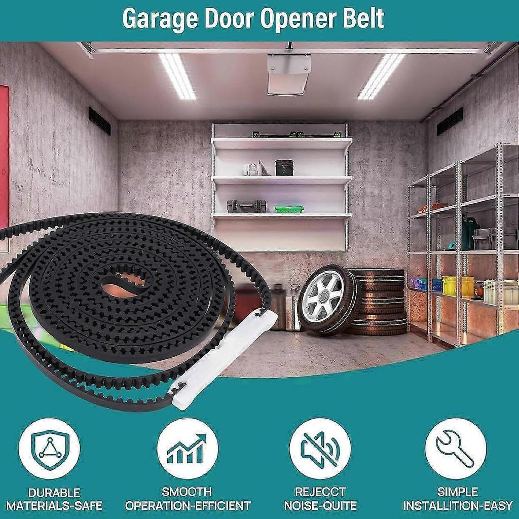 Garage Door Opener Belt 37561s.s Replacement For Genie 8ft Doors, Steelreinforced 245in Length WSLIHV