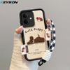 KEYSION Cartoon Cute Plush Embroidery Case for TECNO Spark Go 2 with Lanyard Silicone Shockproof Phone Cover for Tecno Pop 10