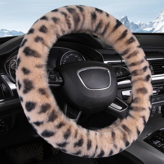 Чехол на руль автомобиля мягкий пушистый теплый чехол на руль зимний плюш авто аксессуары