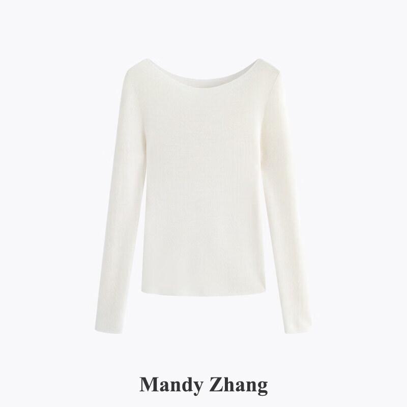 Женский вязаный свитер из мериносовой шерсти Mandy Zhang