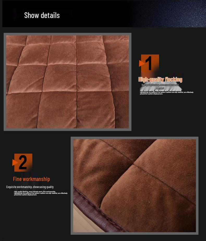 Универсальная нескользящая зимняя подушка для автомобильного сиденья, без завязок, набор из 3 частей, без спинки