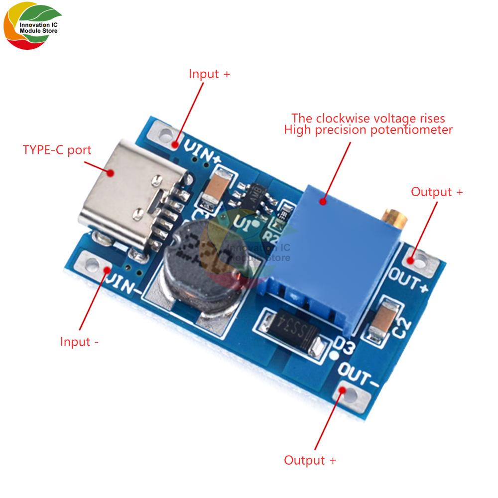 Модуль повышающего DC-DC преобразователя 2А, Step Up, с Micro USB, Регулятор напряжения, 2В-24В на 9В-24В, Модуль питания