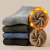 Unisex Plush Mid-Tube Socks - Thick, Warm Terry Socks for Autumn and Winter