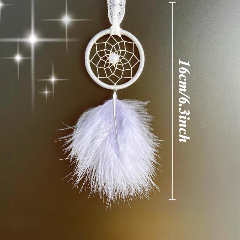 Handmade Mini Dream Catcher Pendant for Bedroom Decor Creative Feather Wind Chimes Dreamcatcher Car Ornaments Original Design