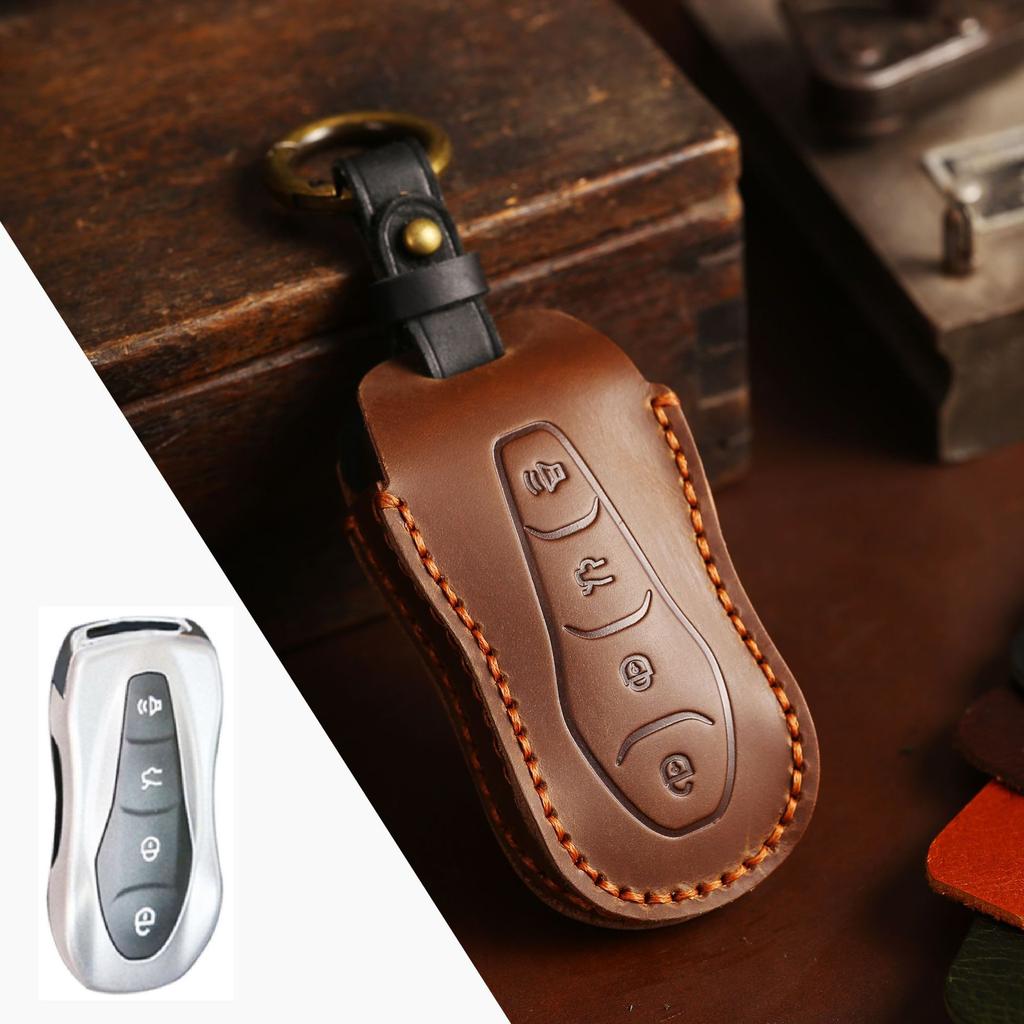 Applicable to Geely key bag, Boyue Emgrand Borui Xingyue Colorful Emgrand Borui Crazy Horse Leather Key Set